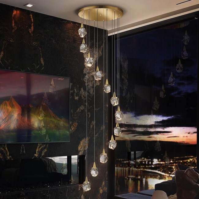 Cluster LED Pendant Lamp Aquaria (12x4W)