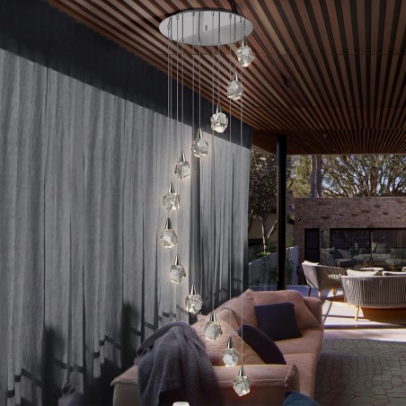Cluster LED Pendant Lamp Aquaria (12x4W)