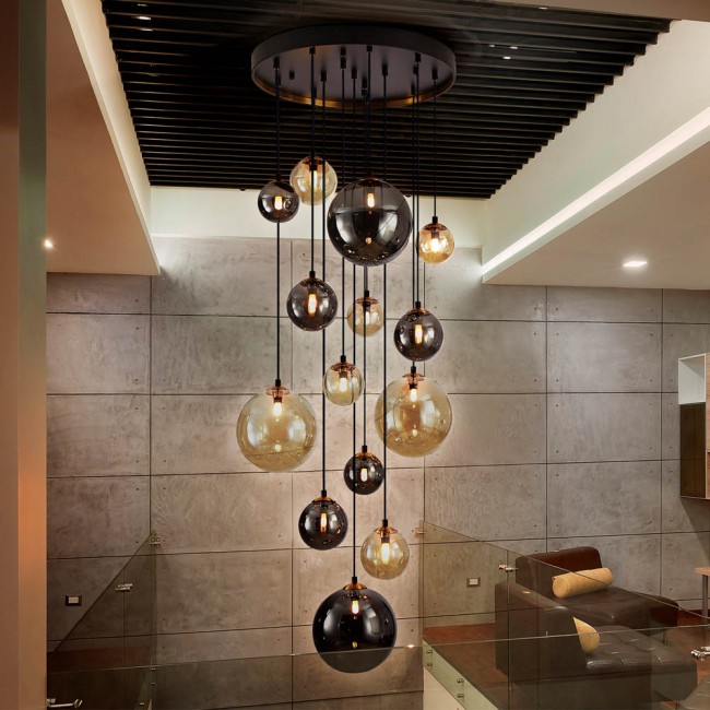 LED-Pendelleuchte Dunkel (14x3,5W)