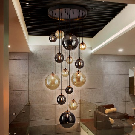 Cluster Pendant Lamp Dark (14 lights)