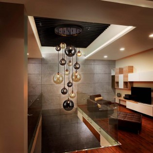 Cluster Pendant Lamp Dark (14 lights)