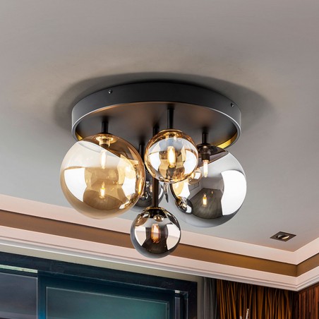 Dunkle LED-Deckenleuchte (5x3,5W)