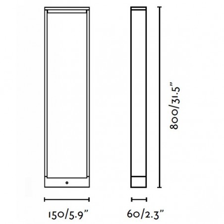 Bollard LED ALP80 (outside)