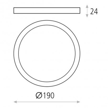 Flush Light Led Kore (18W)