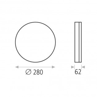 LED Flush Light with motion sensor Madinson (24W)