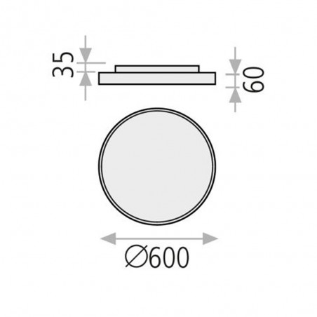 Flush Light Led Lisboa II (60W)