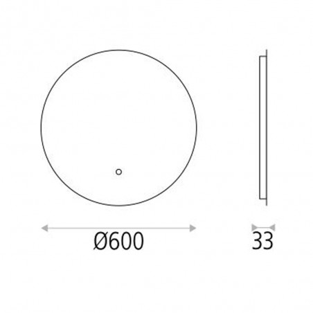 Mirror with light Led Bari