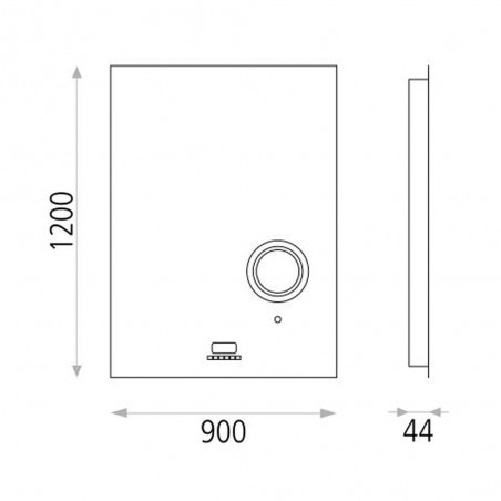 Spiegel mit LED-Leuchte Cairo (56W)