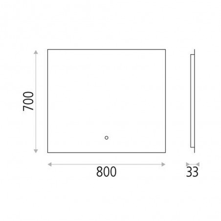Mirror with light Led Estela