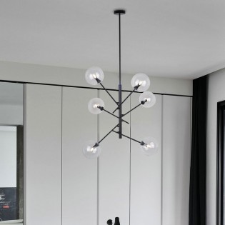 Deckenleuchte Onet Schwarz (6 Leuchten)