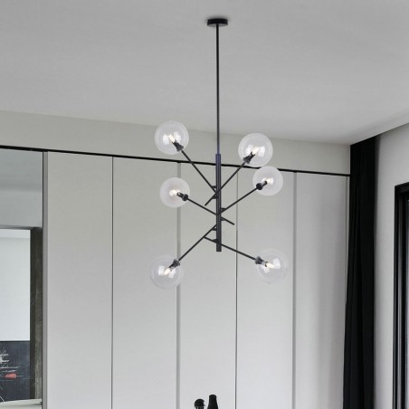 Deckenleuchte Onet Schwarz (6 Leuchten)