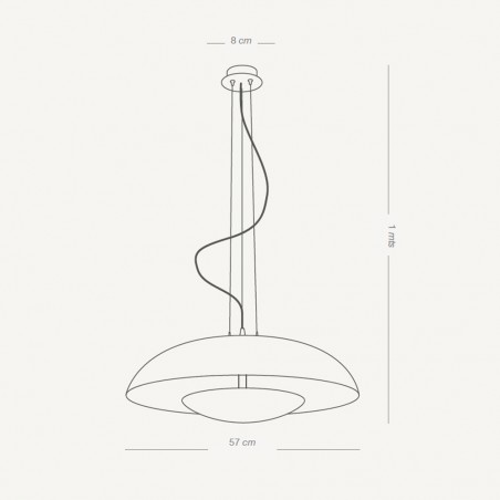 LED Ceiling Lamp Vontre Black (36W)