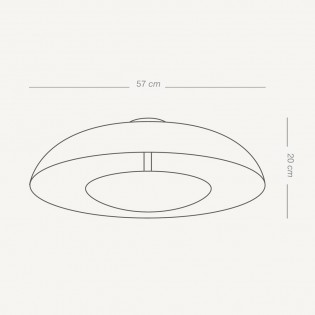 LED Flush Lamp Vontre Black (36W)
