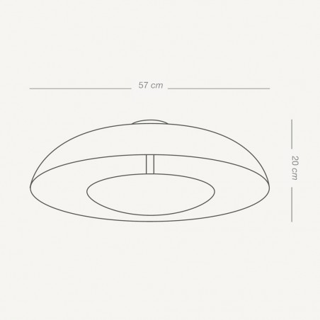 LED Flush Lamp Vontre Silver (36W)
