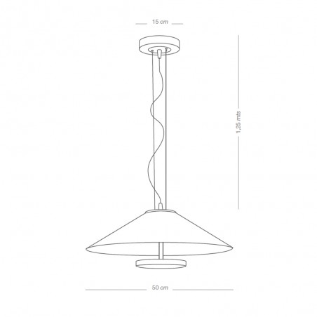 Lámpara colgante LED Drop Blanco/Plata (32W)
