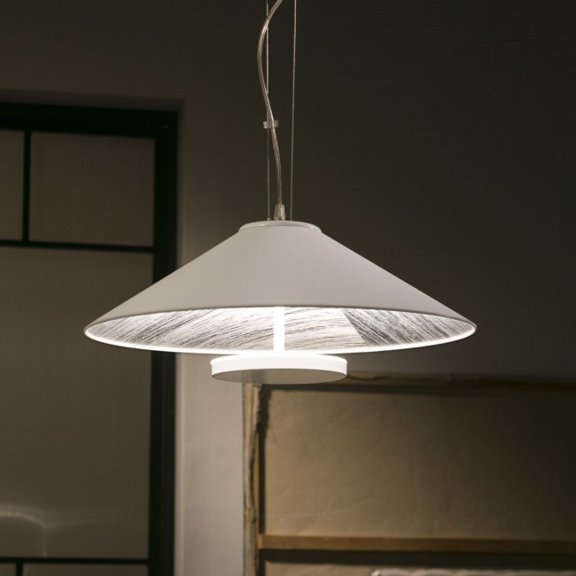 LED Pendant Lamp Rila White/Silver (32W)