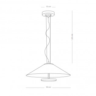 Lámpara colgante LED Drop Negro/Oro (32W)