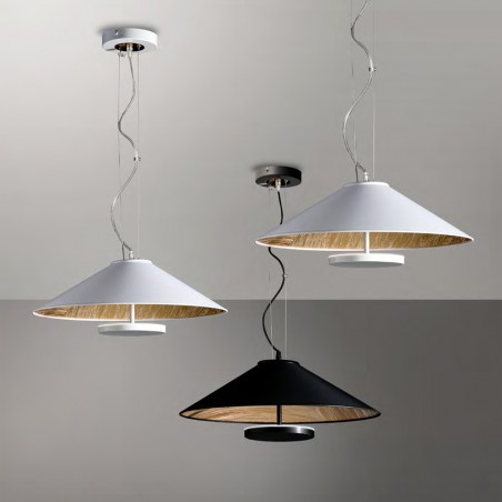 Lámpara colgante LED Drop Blanco/Oro (32W)