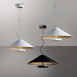 Lámpara colgante LED Drop Blanco/Plata (32W)