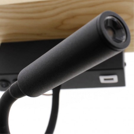 Wall Lamp with LED reader and shelf Bach (5W+3W)