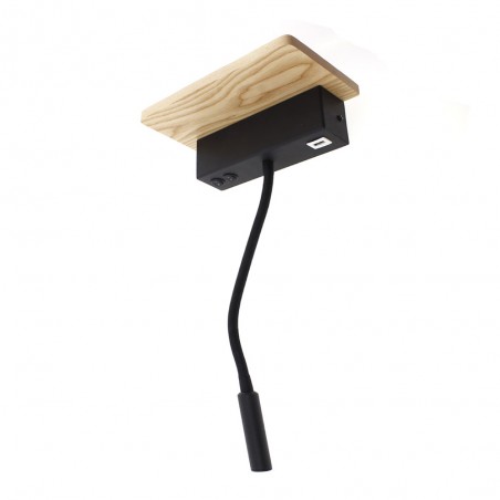Wall Lamp with LED reader and shelf Bach (5W+3W)