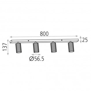 Ceiling track light Modrian (4 lights)