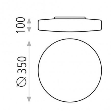Flush Light Led Moon (24W)