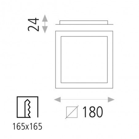 Deckeneinbauleuchte Led Niga (18W)