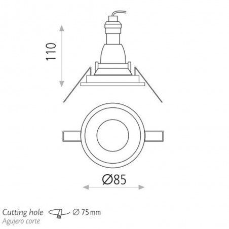 Recessed spotlight Nork