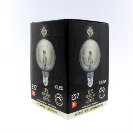 Bombilla LED E27 G125 Fumé Dimmable (12W)