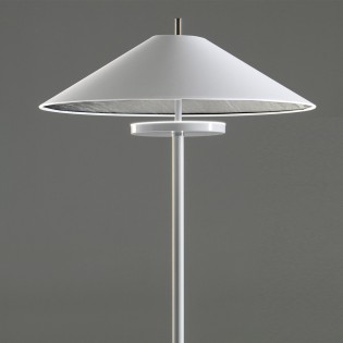 Lámpara de pie Rila Blanco/Plata