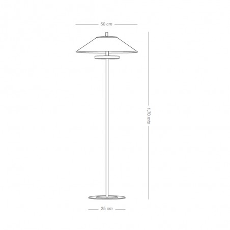 LED Floor Lamp Rila Black/Gold (15W)