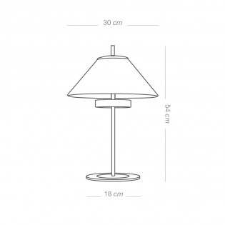 LED Table Lamp Rila White/Silver (15W)