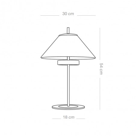 LED Table Lamp Rila White/Silver (15W)