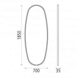 Spiegel mit Onyx LED-Licht (59W)