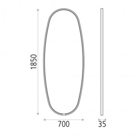 Spiegel mit Onyx LED-Licht (59W)