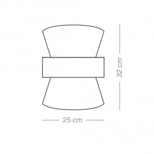 Wandleuchte Uchiko Gold