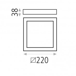 Flush Light Led Sky Box (22W)