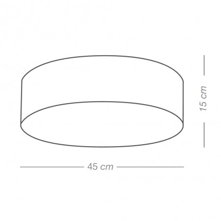LED Flush Light Tino Black 45 Dimmable (24W)