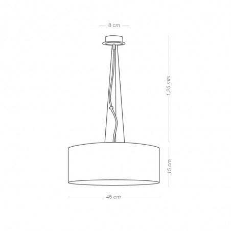 LED-Pendelleuchte Tino 45 Weiß Dimmbar (24W)