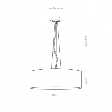 LED Pendant Lamp Tino 60 Black Dimmable (24W)