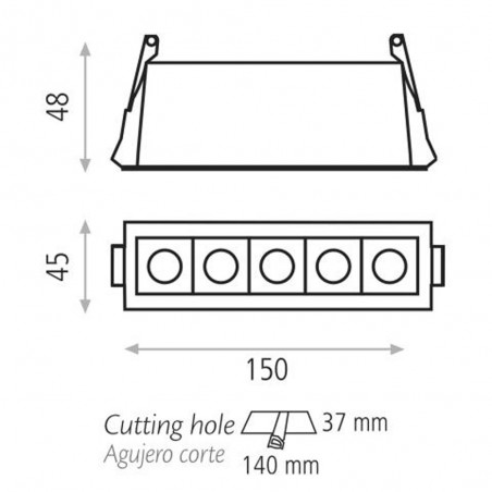 Deckeneinbauleuchte Led Tango (10W)