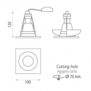 Foco empotrable Led Waka (8W)
