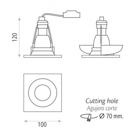 Foco empotrable Led Waka (8W)