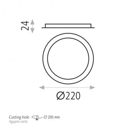 Deckeneinbauleuchte Led Yon (22W)
