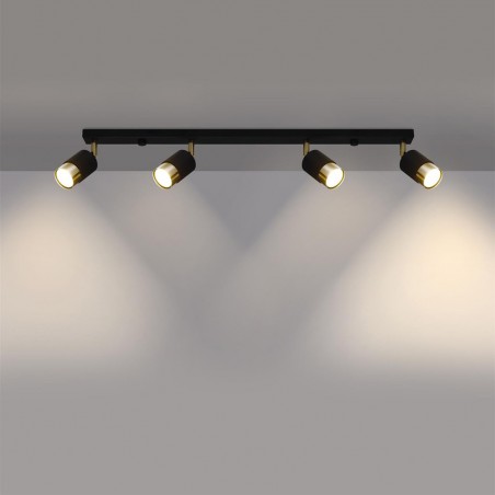 Nero Deckenleiste (4 Leuchten)
