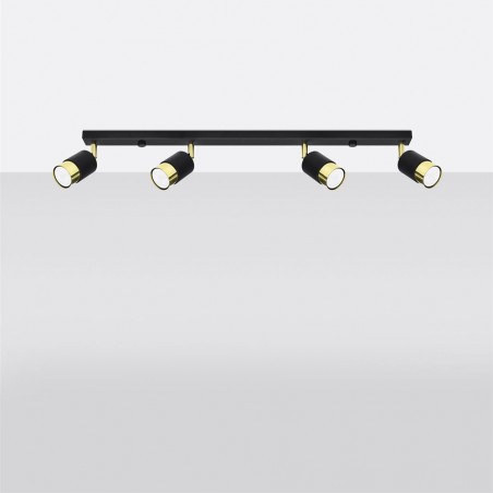 Nero Deckenleiste (4 Leuchten)