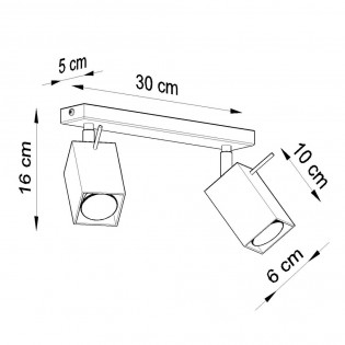 Ceiling track light Merida (2 Lights) II