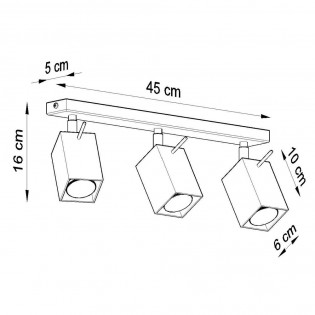 Ceiling track light Merida (3 Lights) III