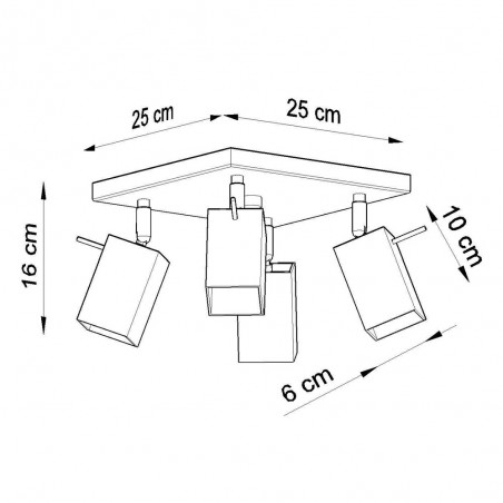Ceiling track light Merida (4 Lights)